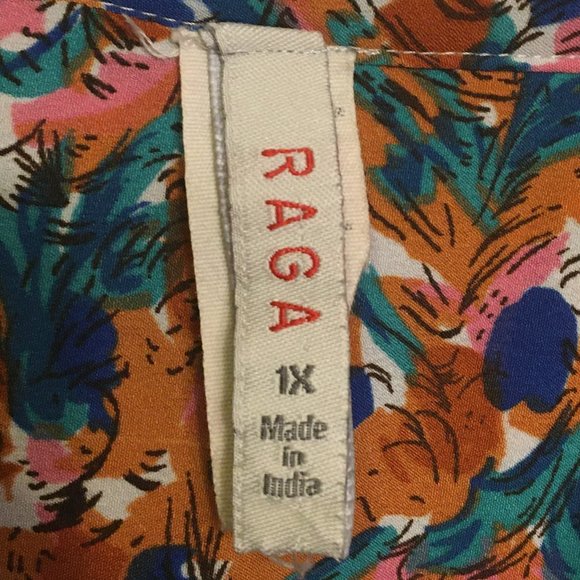 Raga Button Front Shirt Dress 1X - Picture 3 of 7